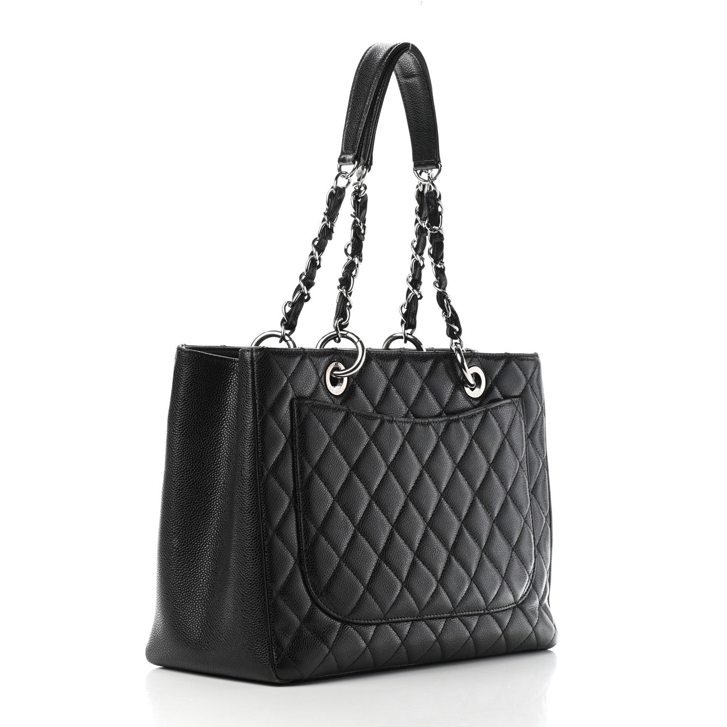 Chanel Caviar Quilted Grand Shopping Tote GST Black 3 of 9