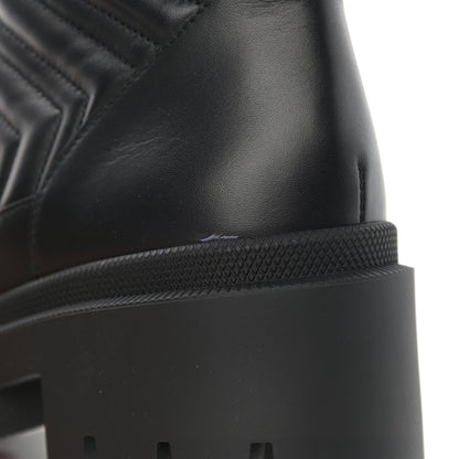 Gucci Nappa Frances GG Matelasse Platform Combat Boots 39 Black 9 of 10