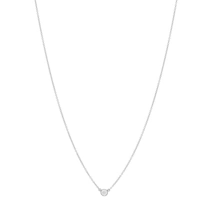 Tiffany Platinum Diamond .17ct Elsa Peretti Diamonds by the Yard Pendant Necklace 1 of 5