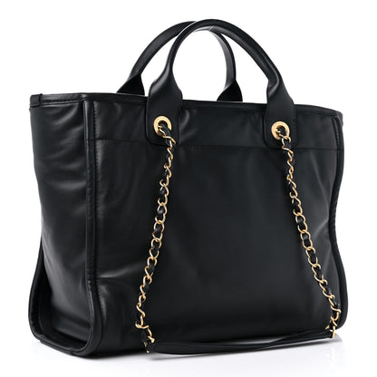 Chanel Calfskin Small Deauville Tote Black 4 of 13