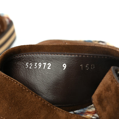 Gucci Velvet GG Monogram Suede Mens Platform Sandals 9 Coffee 8 of 9