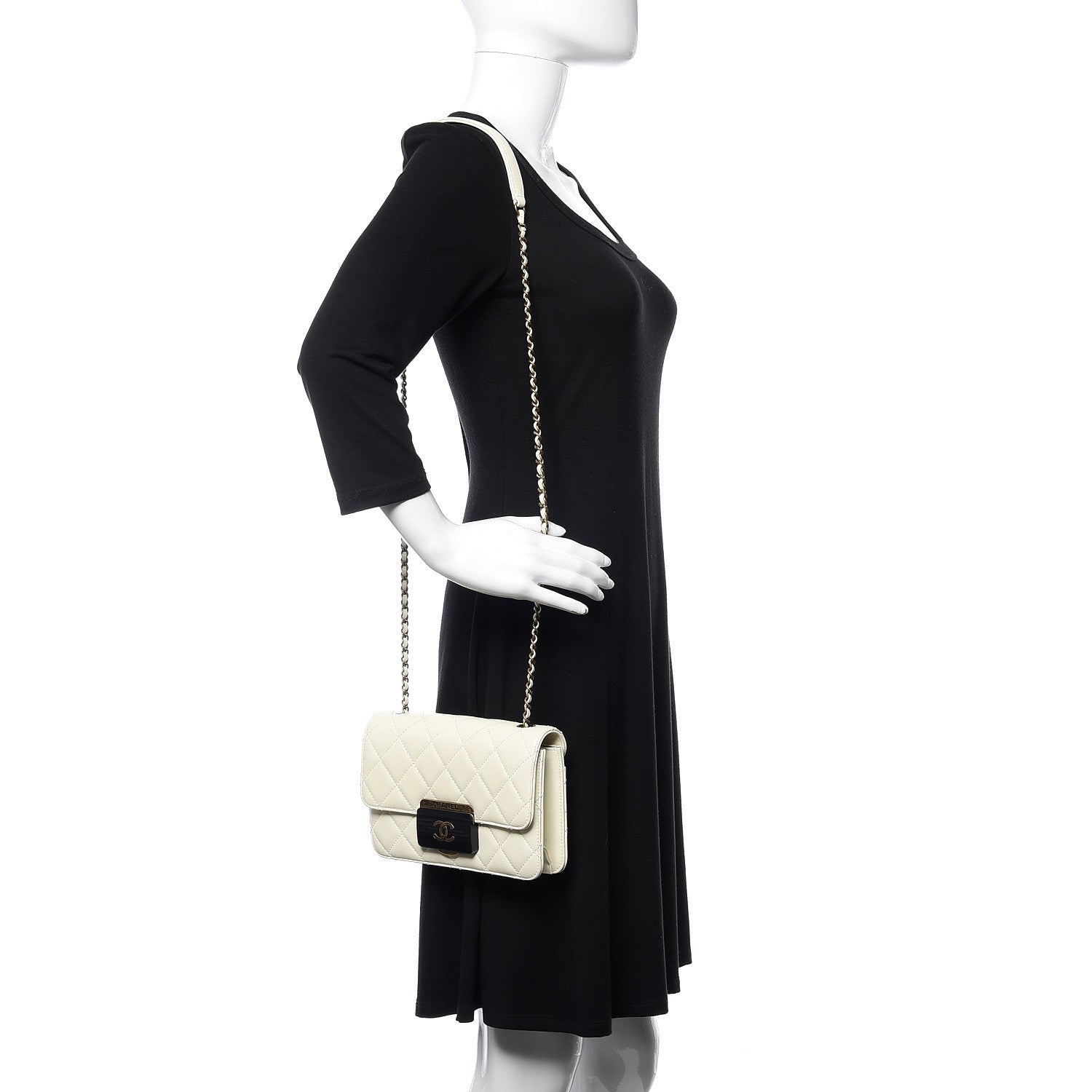 Chanel Sheepskin Quilted Mini Beauty Lock Flap White 2 of 11