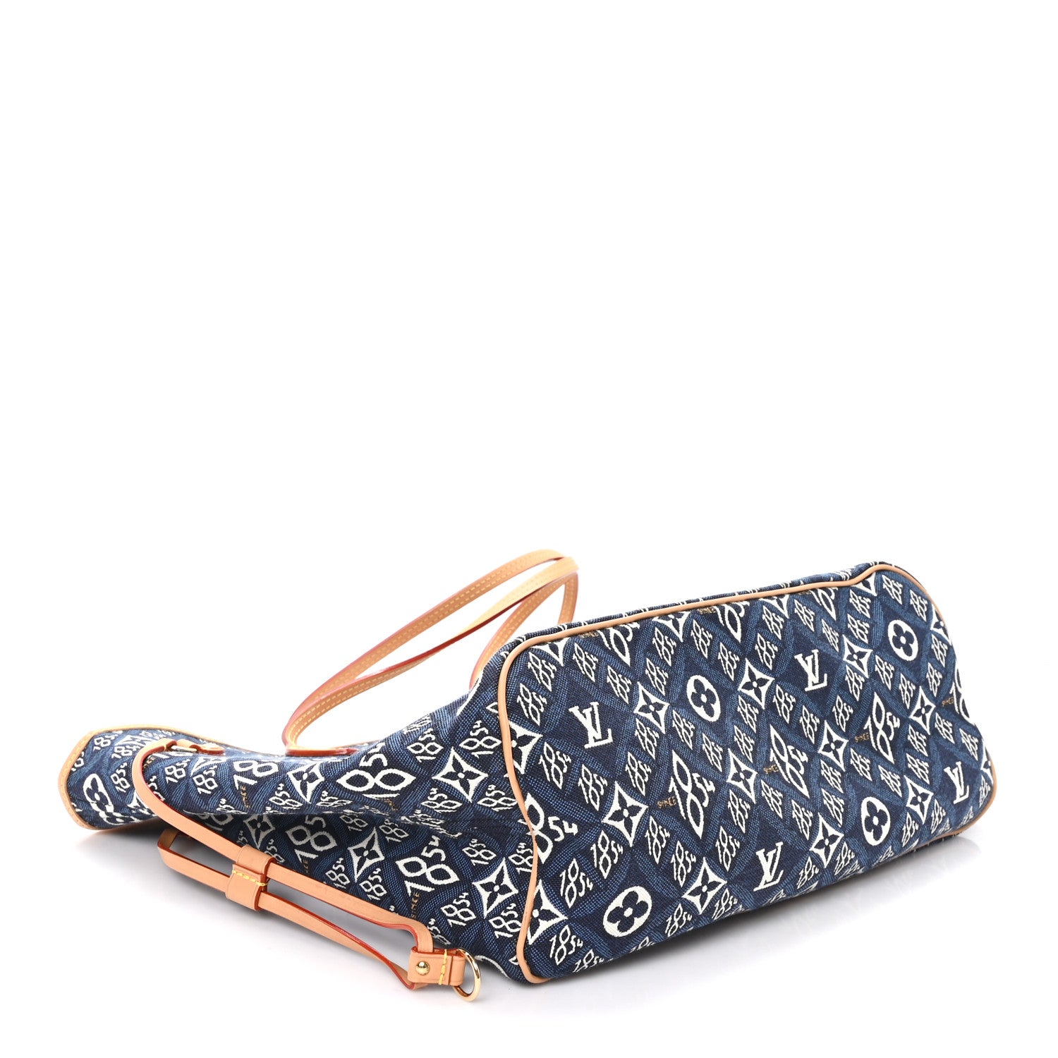 Louis Vuitton Jacquard Since 1854 Neverfull MM Blue 4 of 10