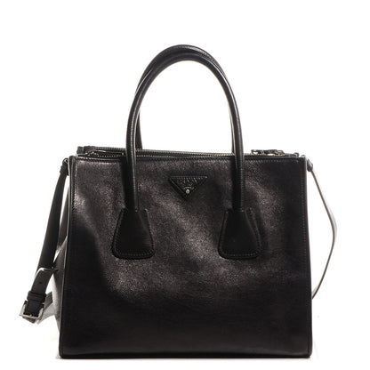 Prada Glace Calf Twin Pocket Tote Nero Black 5 of 13