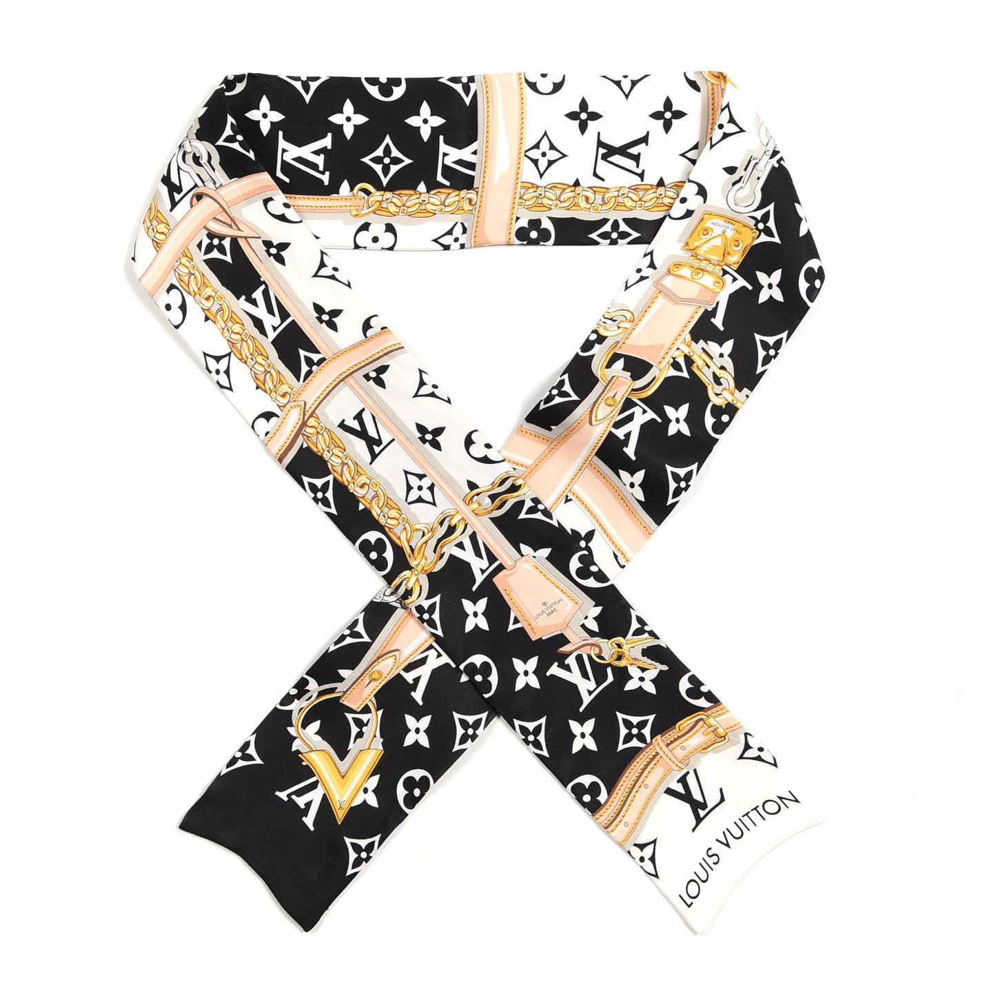 Silk Monogram Confidential Bandeau Black