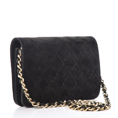 Chanel Suede Quilted Small Flap Black 3 of 12