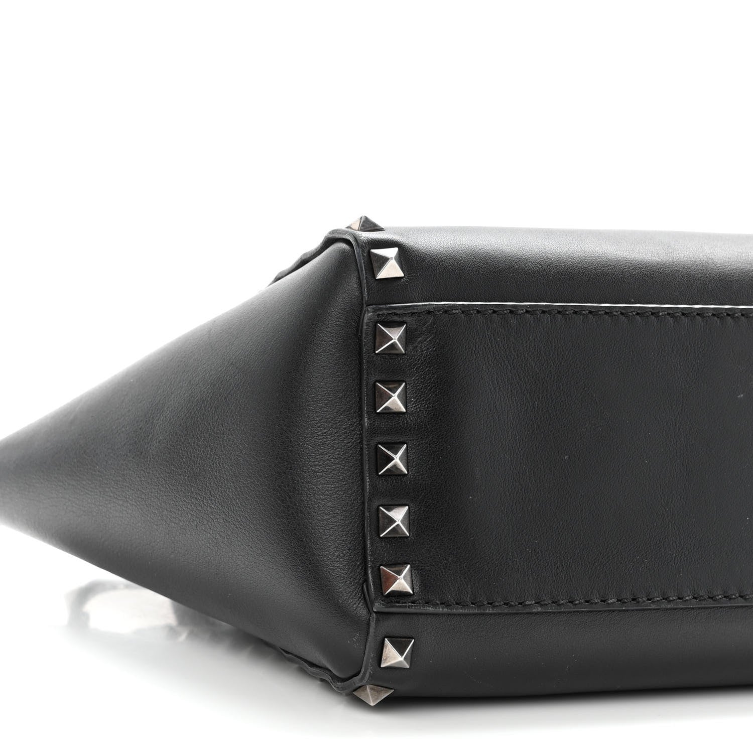 Valentino Garavani Vitello Mini Rockstud Double Handle Tote Black 8 of 14