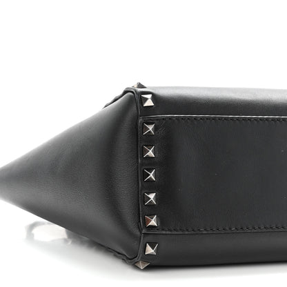 Valentino Garavani Vitello Mini Rockstud Double Handle Tote Black 8 of 14