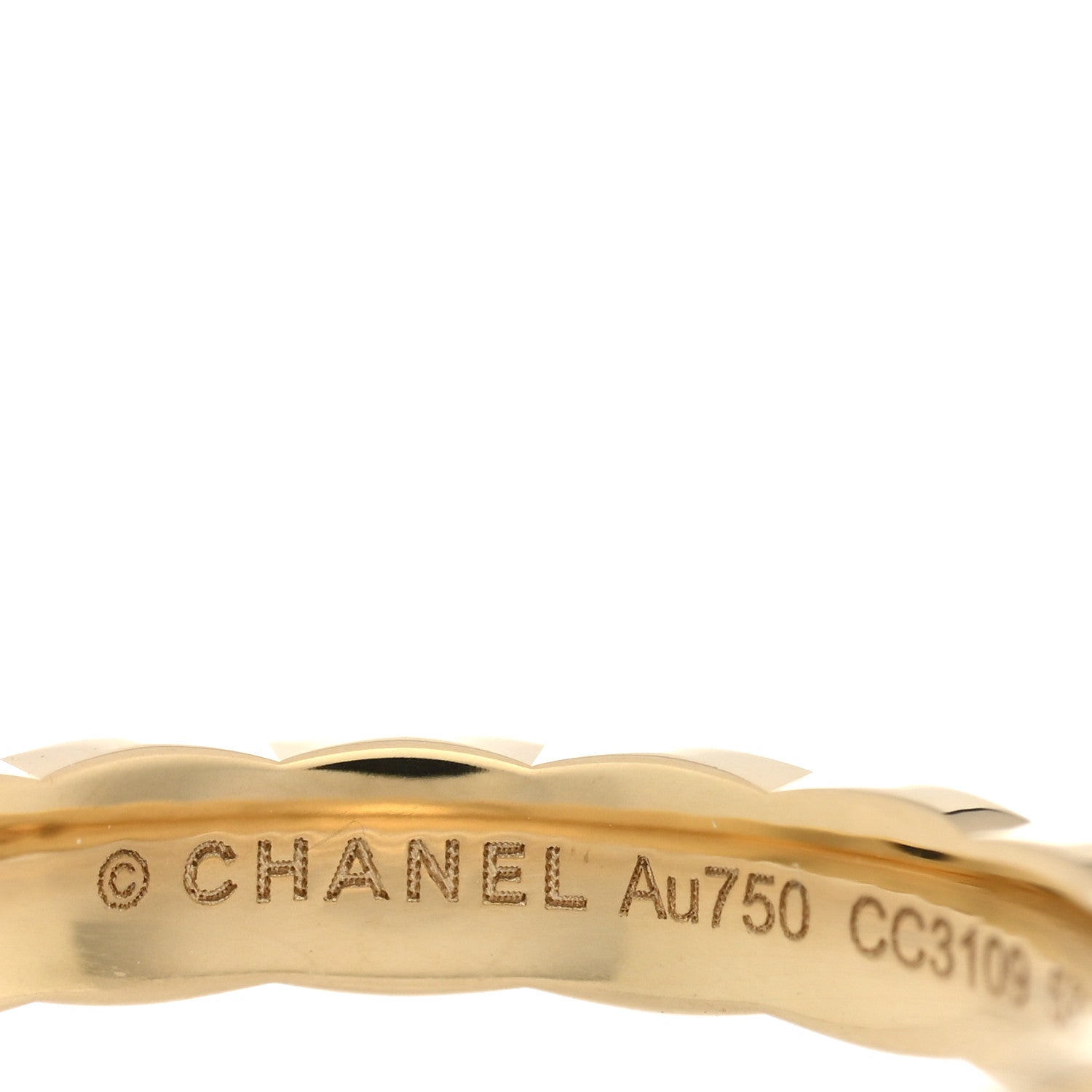 Chanel 18K Yellow Gold Mini Coco Crush Ring 53 6.25 4 of 5