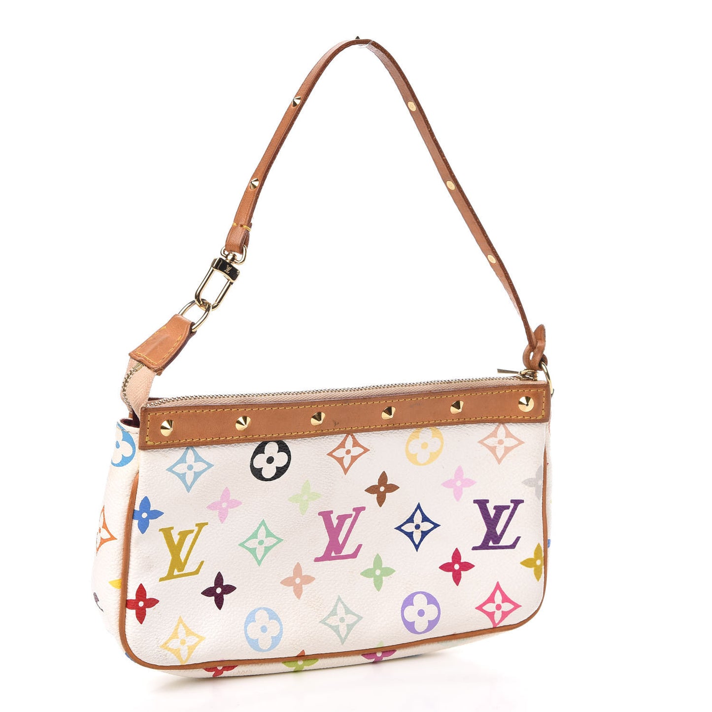 Monogram Multicolor Pochette Accessories White