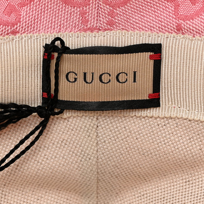 Gucci Monogram Textured Dollar Calfskin GG Jago Bucket Hat S Soft Cotton Candy Dark Cotton Candy 9 of 9