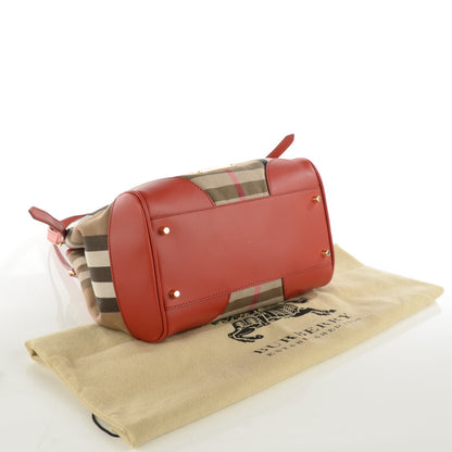 Burberry House Check Small Canterbury Tote Bright Russet 4 of 7