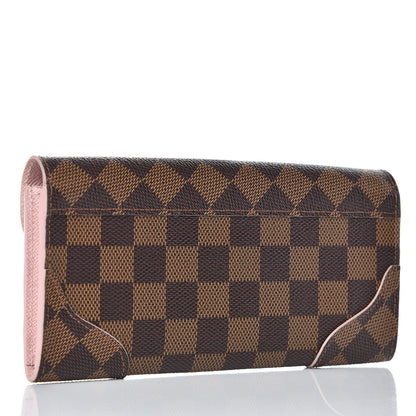 Louis Vuitton Damier Ebene Caissa Wallet Rose Ballerine 3 of 8