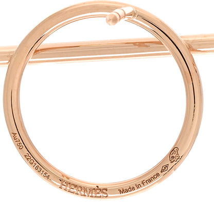 Hermes 18K Rose Gold MM Echappee Earrings 4 of 5