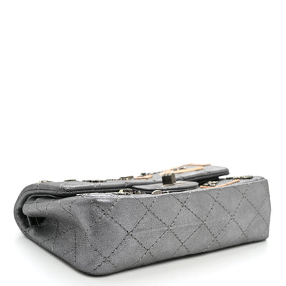Chanel Metallic Calfskin Quilted Lucky Charms 2.55 Reissue 224 Flap Dark Silver 4 of 10