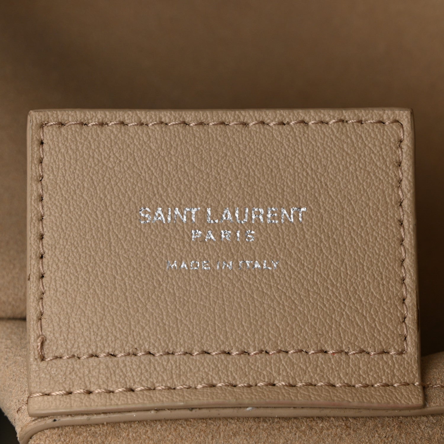 Saint Laurent Calfskin North-South Shopping Tote  Dark Beige 7 of 11