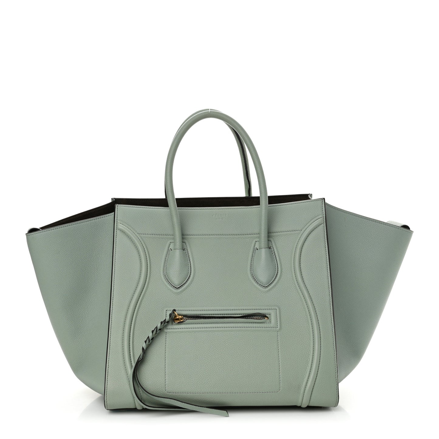 Baby Grained Calfskin Medium Phantom Luggage Jade