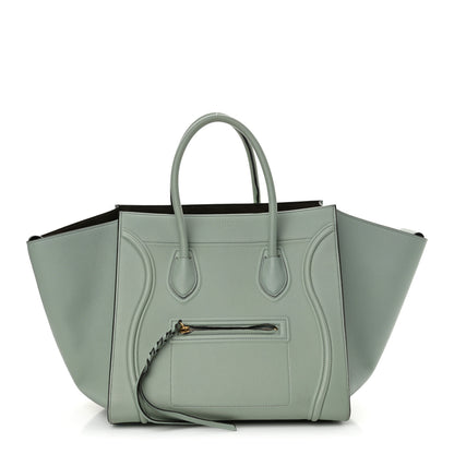 Celine Baby Grained Calfskin Medium Phantom Luggage Jade 1 of 12