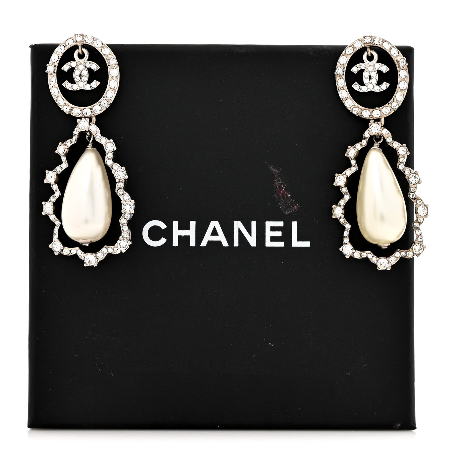 Crystal Pearl Imperial Bow Earrings Silver