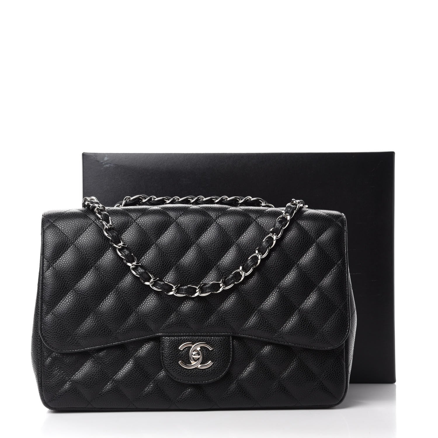 Chanel Caviar Quilted Jumbo Single Flap Black 11 of 11