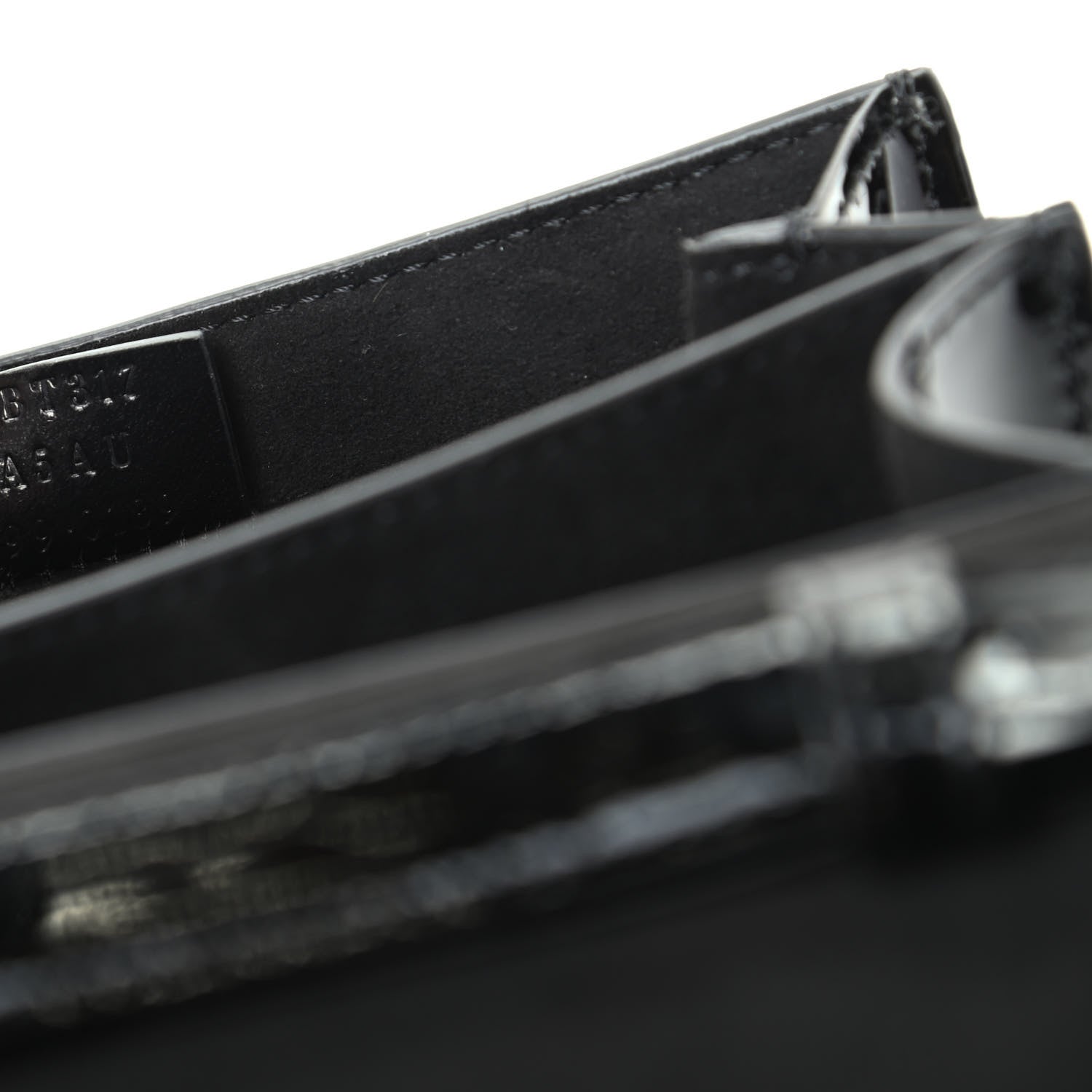 Fendi Vitello Vernice Mou Karligraphy Crossbody Bag Black 9 of 9