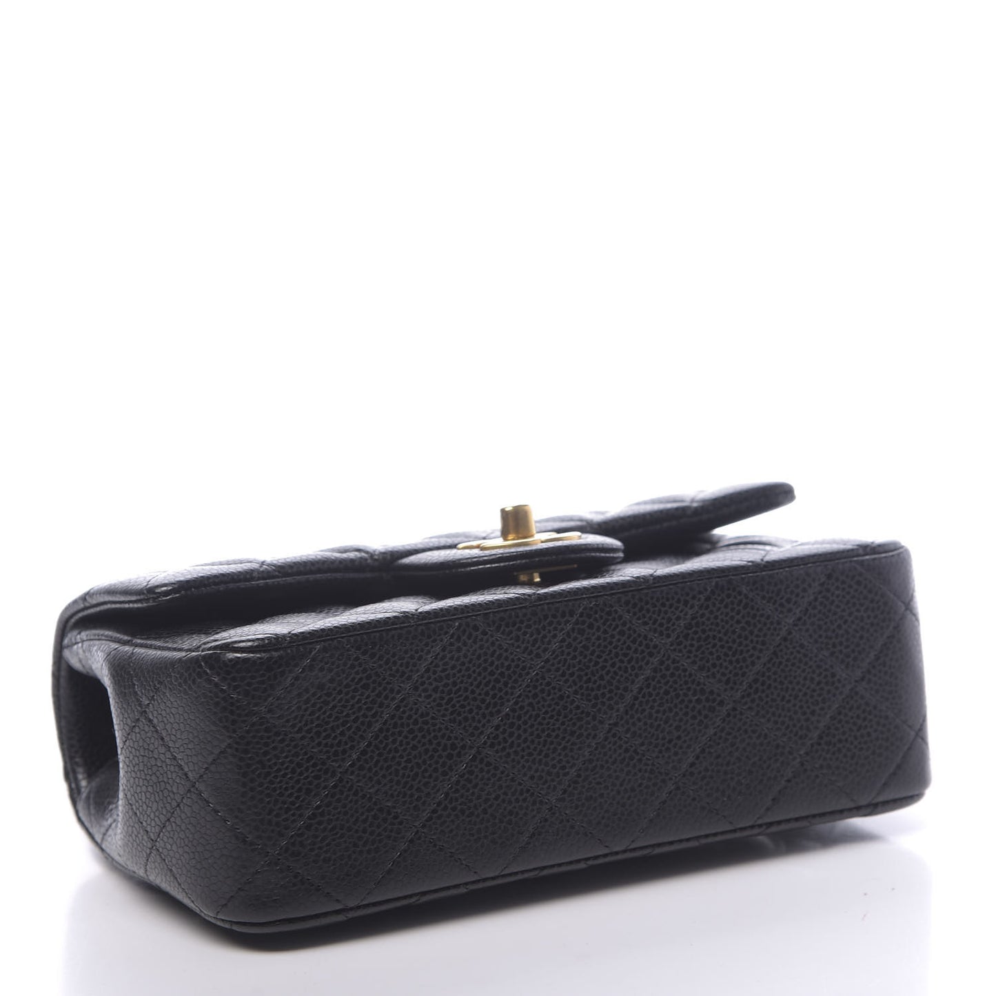 Caviar Quilted Mini Rectangular Flap Black