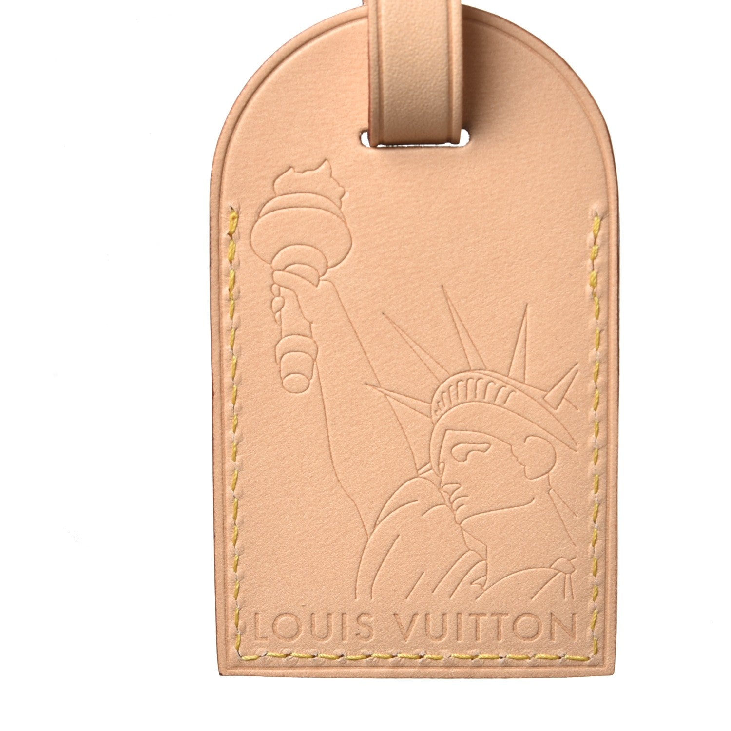Louis Vuitton Statue of Liberty VVV Vachetta Luggage Tag 4 of 6