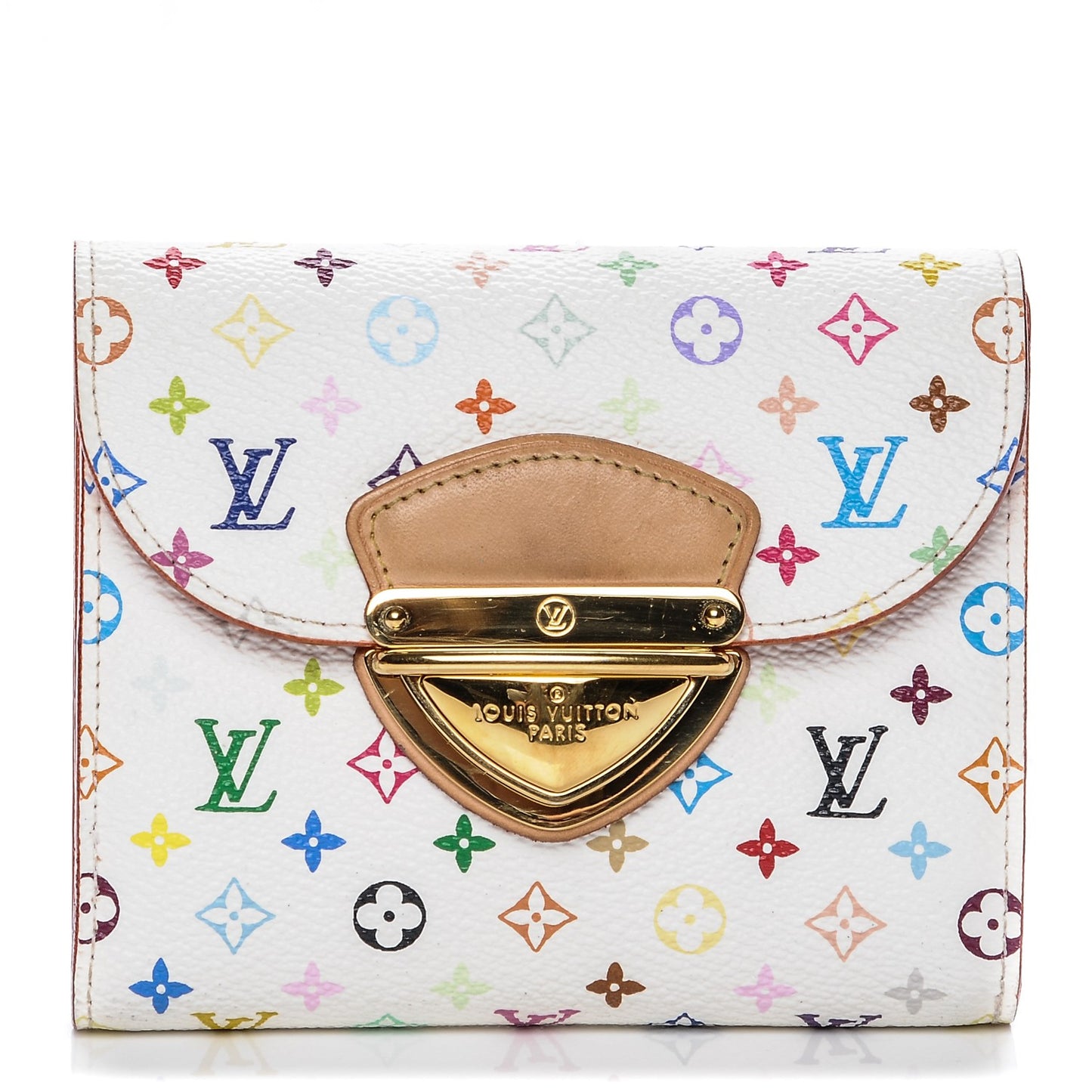 Monogram Multicolor Joey Wallet White Orange