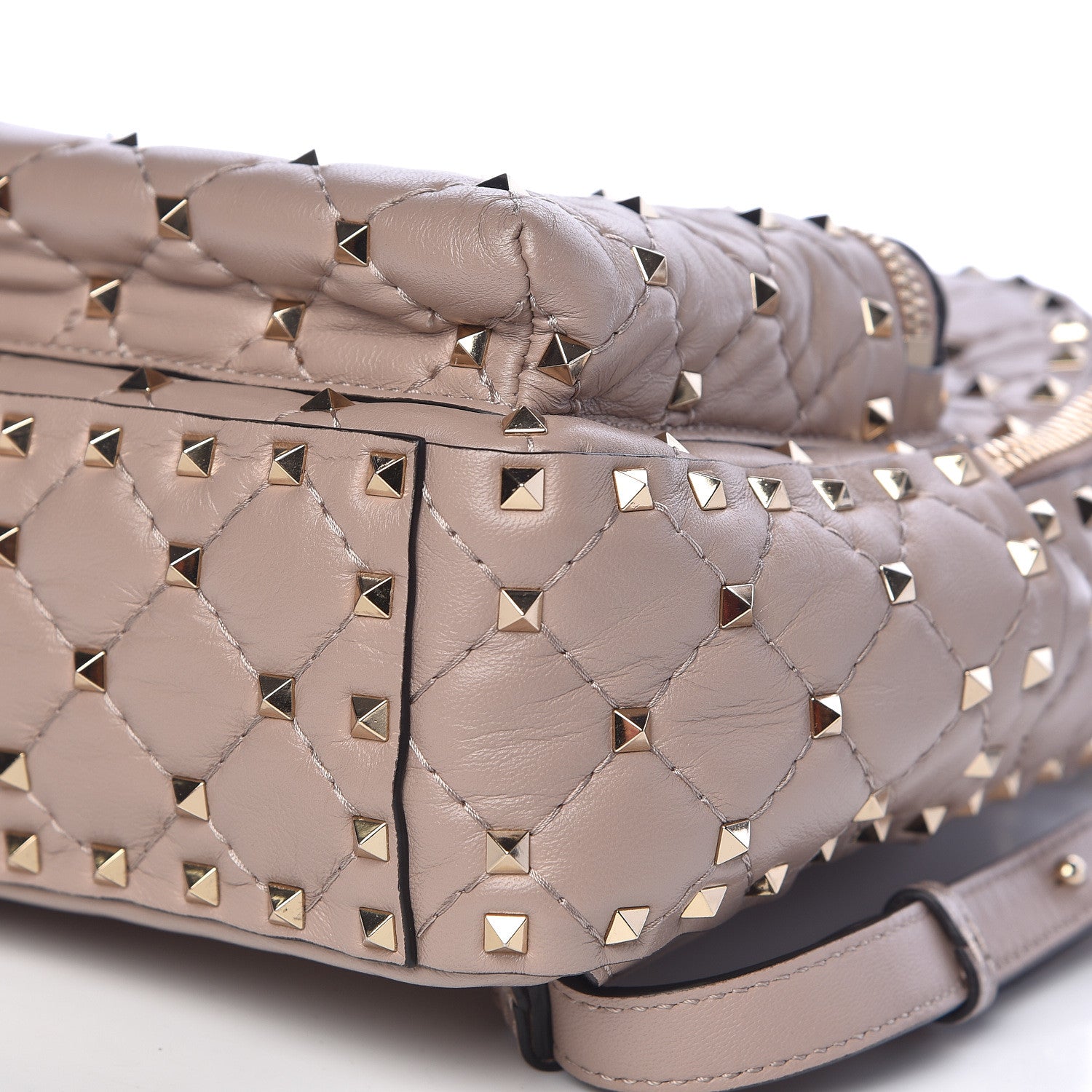 Valentino Garavani Nappa Quilted Mini Rockstud Spike Backpack Poudre 8 of 9