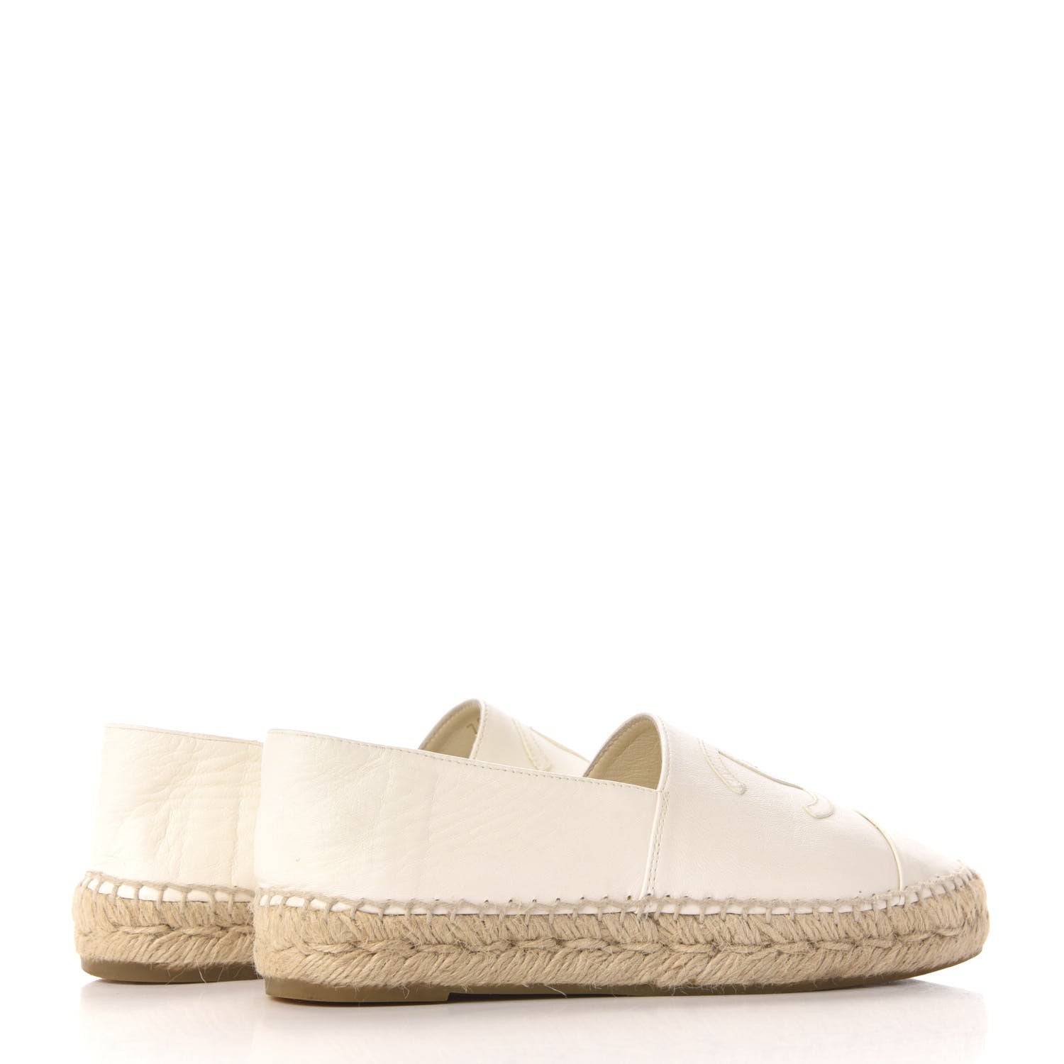 Chanel Lambskin CC Espadrilles 36 White 4 of 8