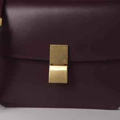 Celine Box Calfskin Teen Classic Box Flap Bag Burgundy 10 of 11
