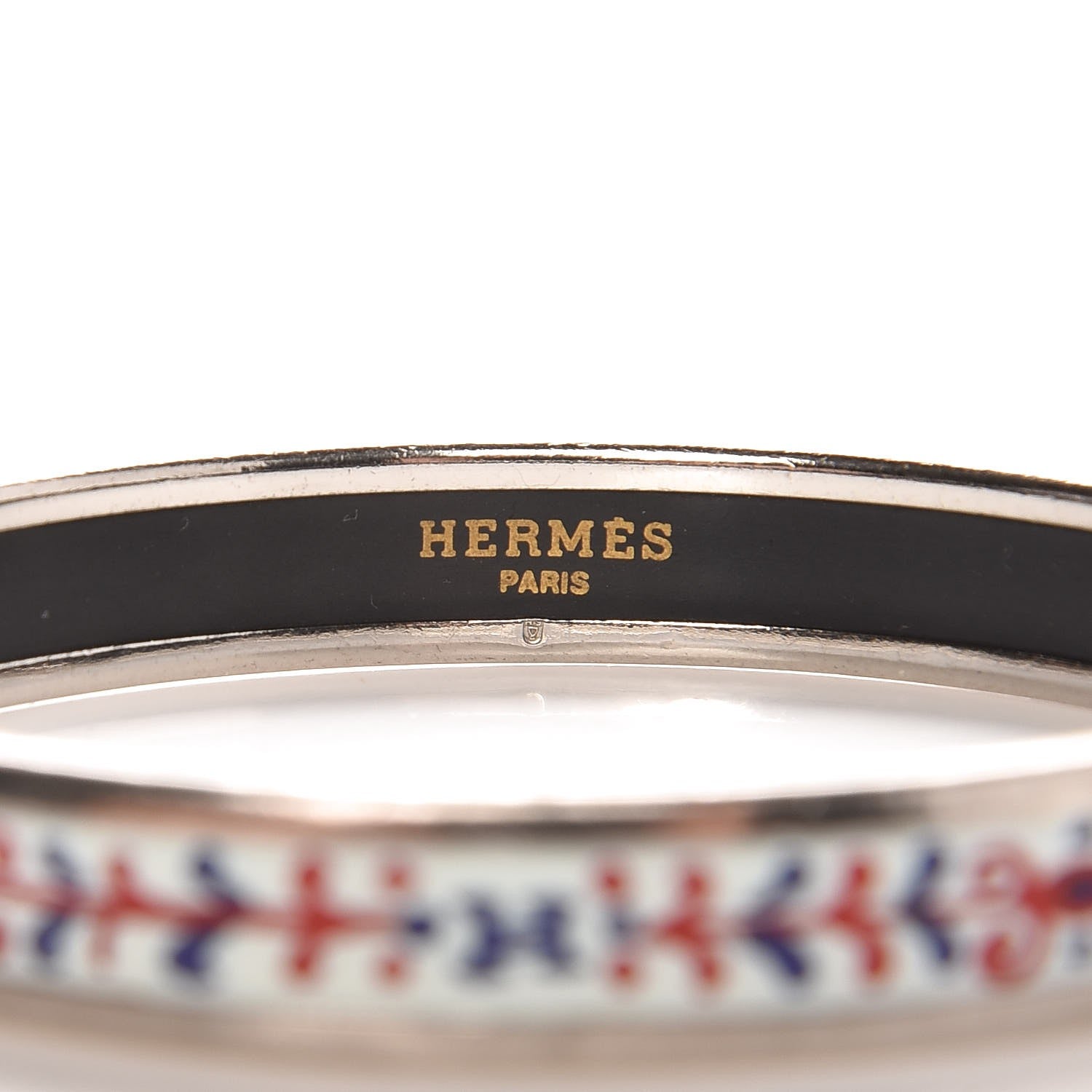 Hermes Enamel Printed Narrow Bracelet 65 3 of 4