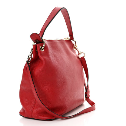 Gucci Pebbled Calfskin Large Soho Hobo Tabasco Red 3 of 17
