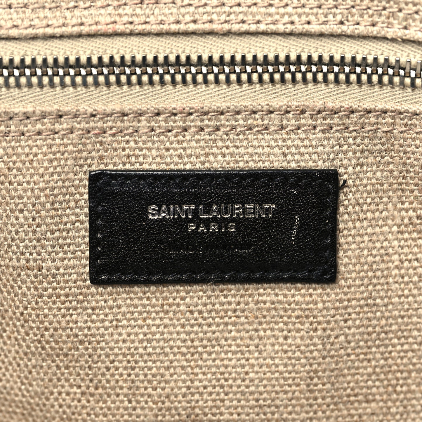Linen Calfskin Rive Gauche Tote Optic White