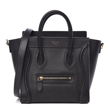 Celine Smooth Calfskin Nano Luggage Black 1 of 14