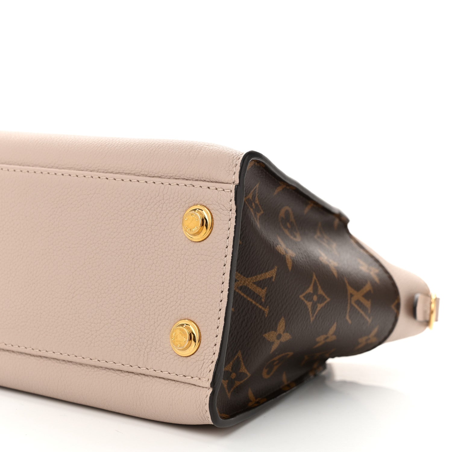 Louis Vuitton Calfskin Monogram On My Side PM Greige 9 of 9