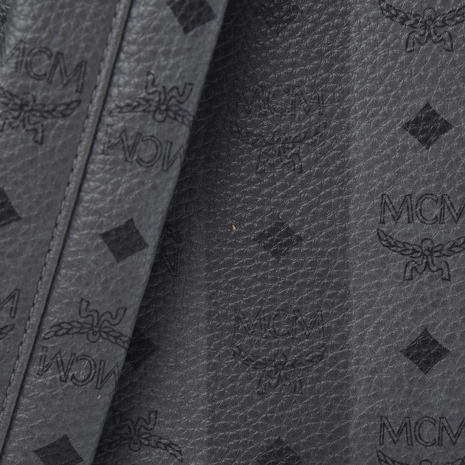 MCM Striped Visetos Studded Medium Stark M Backpack Black Phantom Grey 13 of 14