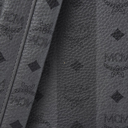MCM Striped Visetos Studded Medium Stark M Backpack Black Phantom Grey 13 of 14
