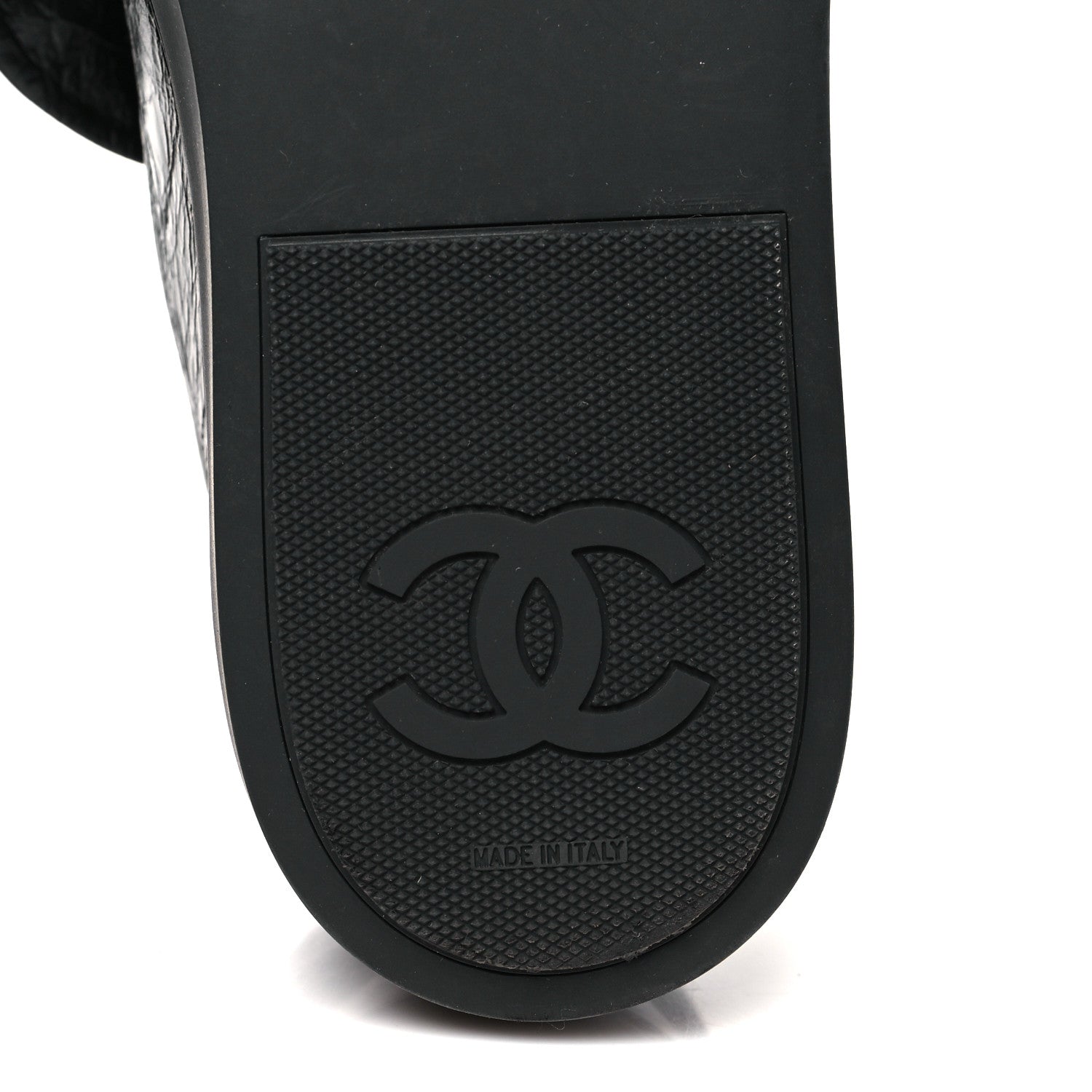 Chanel Crumpled Calfskin Womens CC Bow Sneakers 40 Black 7 of 10