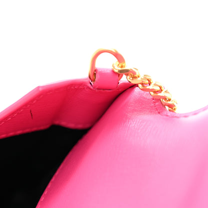 Saint Laurent Smooth Calfskin Monogram Phone Holder Crossbody Fuchsia Couture 11 of 15