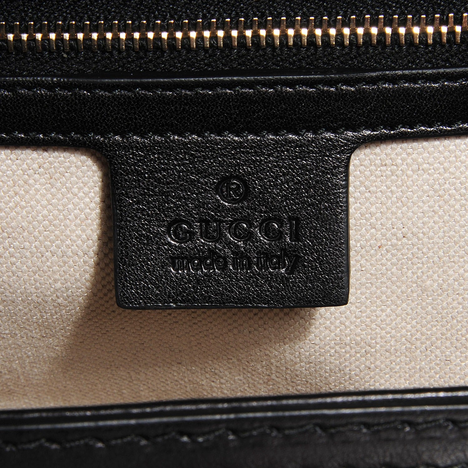 Gucci Calf Hair Jaguar Printed Medium New Bamboo Top Handle Bag Black 6 of 7