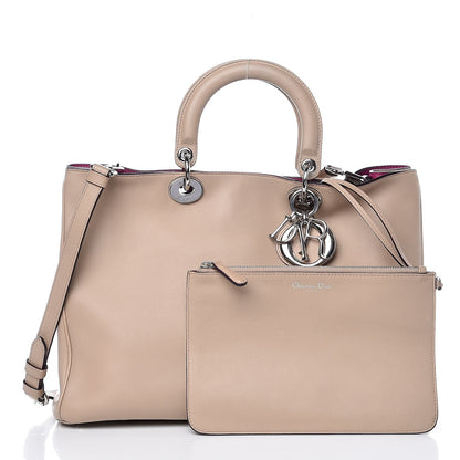 Christian Dior Smooth Calfskin Large Diorissimo Tote Beige 3 of 8