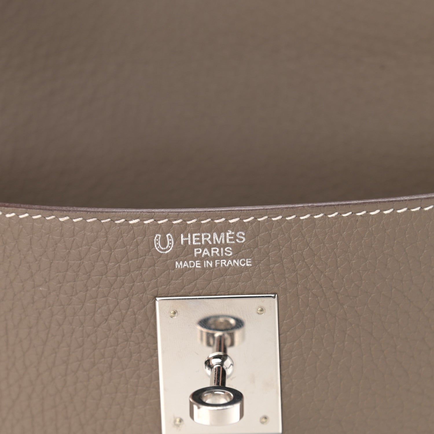 Hermes Togo Horseshoe Kelly Retourne 32 Etoupe Macassar 8 of 24