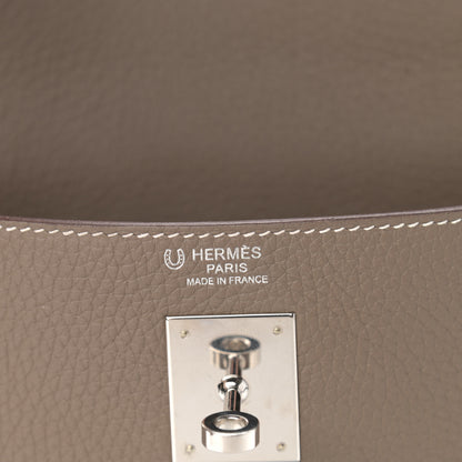 Hermes Togo Horseshoe Kelly Retourne 32 Etoupe Macassar 8 of 24