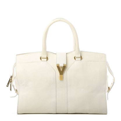 Saint Laurent Sheepskin Medium Cabas ChYc Chalk 1 of 11
