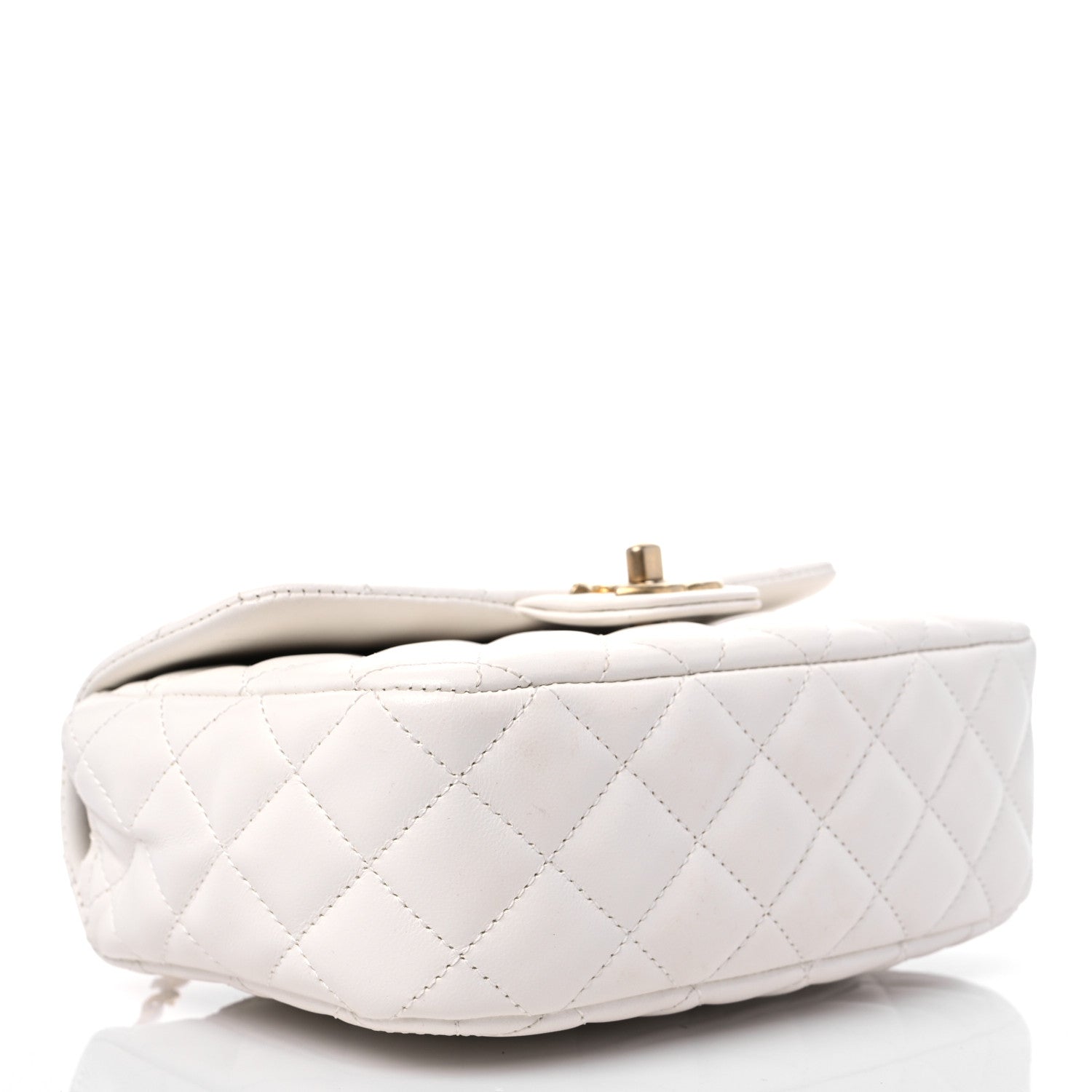 Chanel Lambskin Enamel Quilted Small Coco Hearts Square Flap White 4 of 11