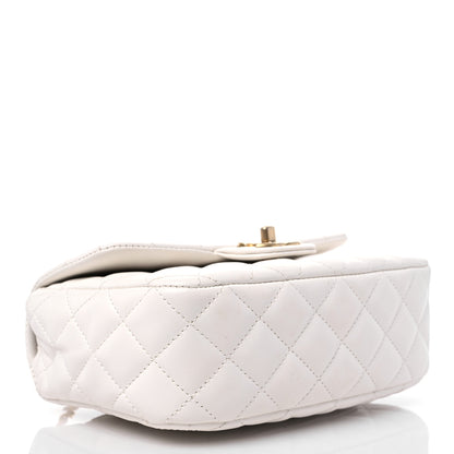 Chanel Lambskin Enamel Quilted Small Coco Hearts Square Flap White 4 of 11