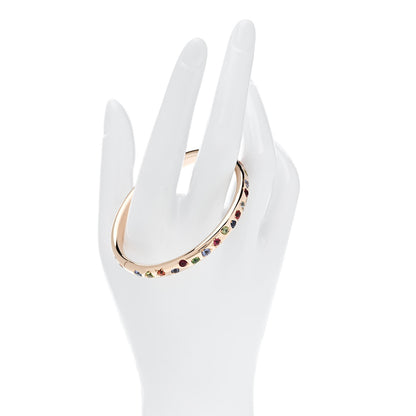 Pomellato 18K Rose Gold Multi Gemstone Iconica Bangle Bracelet 2 of 6