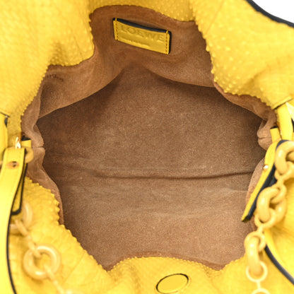 Loewe Snakeskin Mini Flamenco Knot Bag Yellow 5 of 12