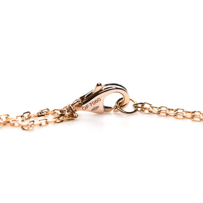 Cartier 18K Pink Gold 1 Diamond 1 Pink Sapphire LOVE Necklace 5 of 6